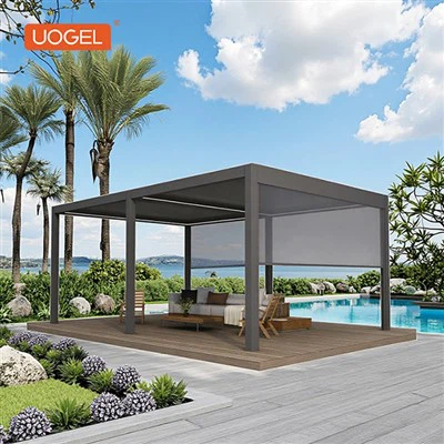 ਲੂਵੀਡ ਛੱਤ ਵਾਲੇ ਮੈਟਲ ਗਾਜ਼ੇਬੋ